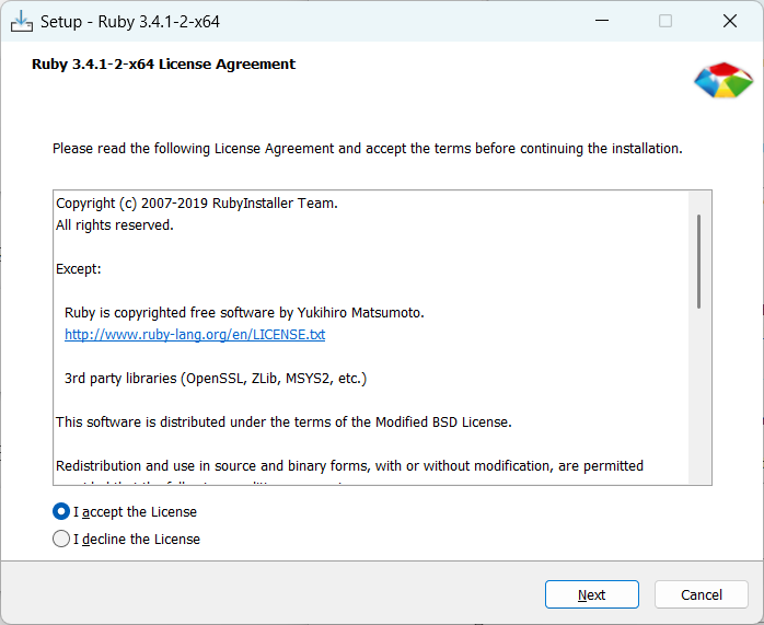 rubyinstaller license RubyInstaller Install Lincese